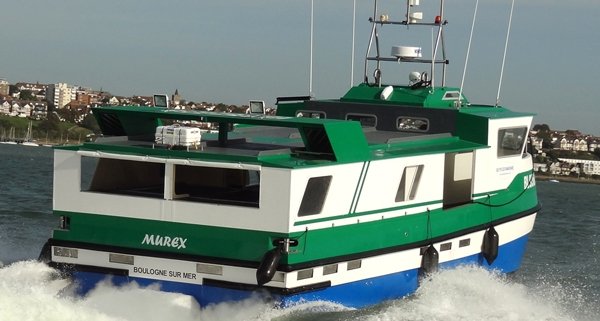 Blyth enclosed Fishing boat during sea-trials