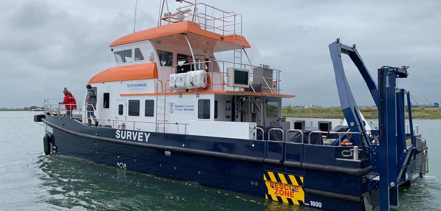 Swansea University Survey Workboat built by Blyth Catamarans